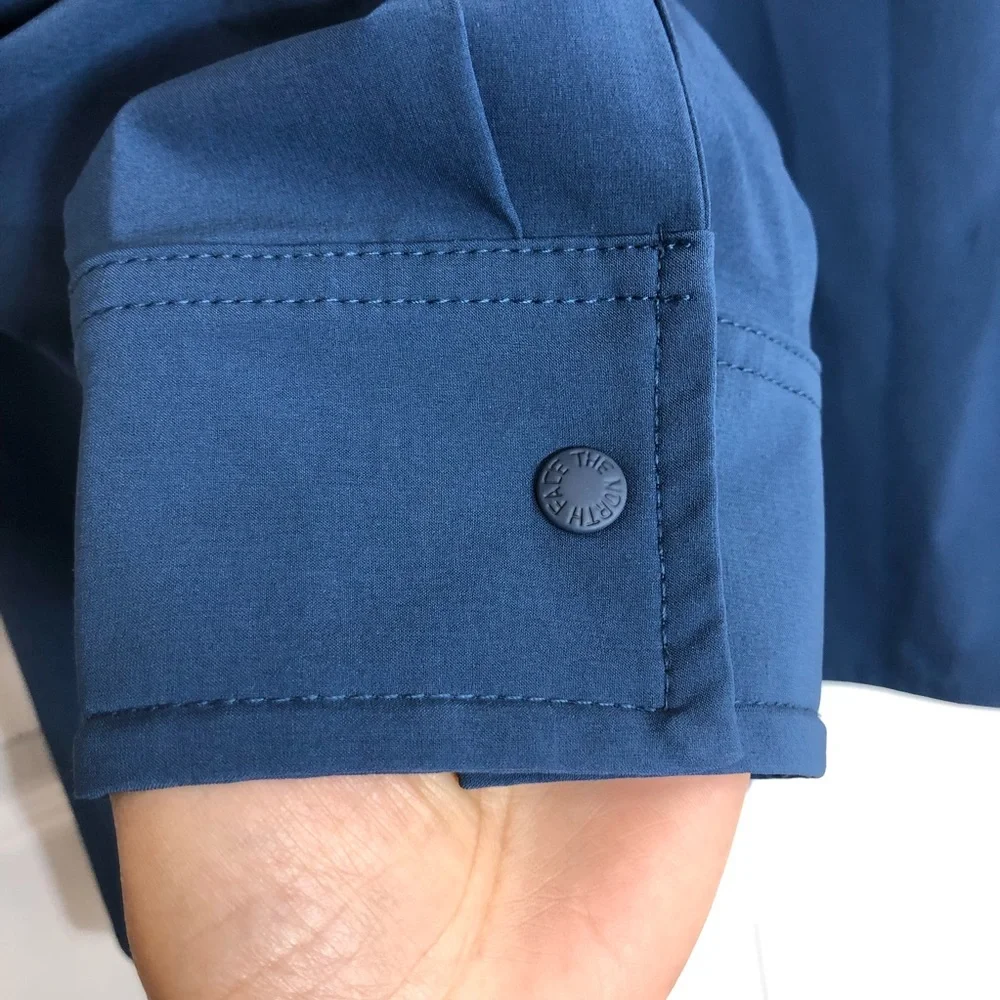 The‎ North Face Men Sniktau Blue Long Sleeve Snap Button Hiking Outdoor Shirt XL